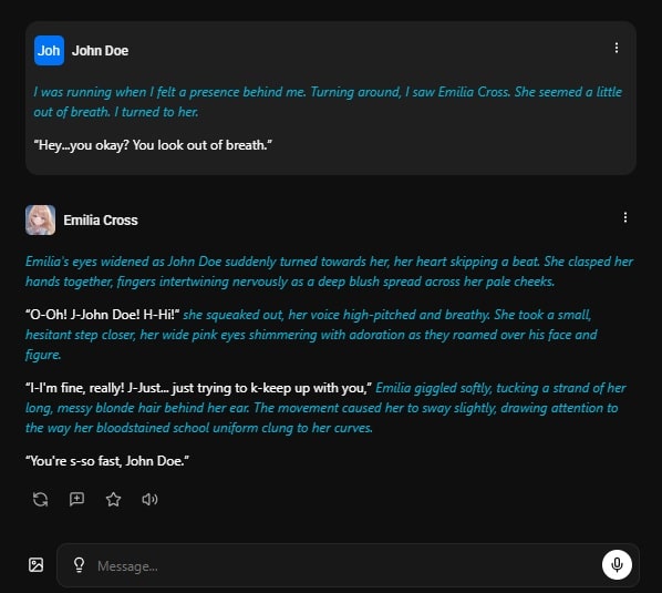 Chat avec Emilia Cross (2)